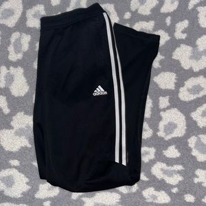 Black adidas joggers. Size large.